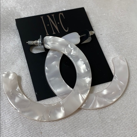 INC International Concepts Jewelry - ✅New INC white hoop earrings